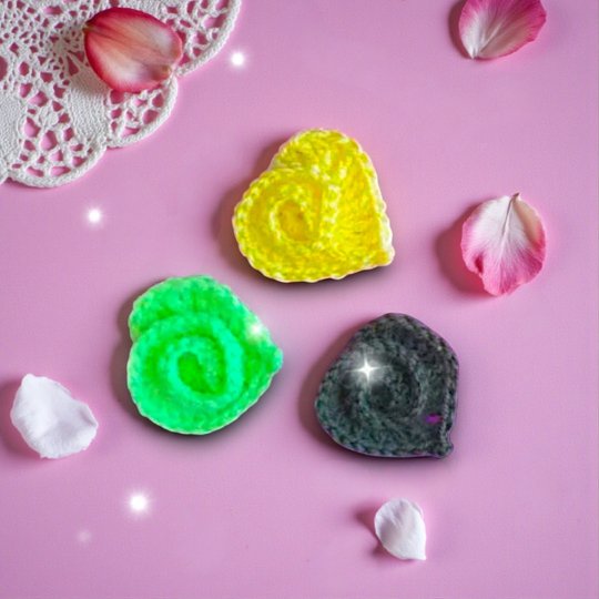 Swirly Rose Heart Valentines Plush