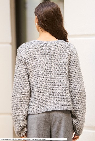 Jacke mit Hebemaschenmuster