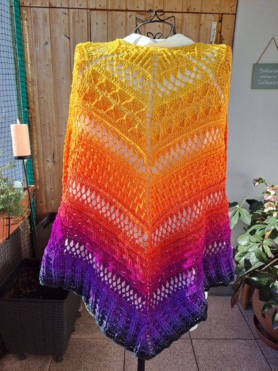 Crochet Pattern Pentagonal Scarf