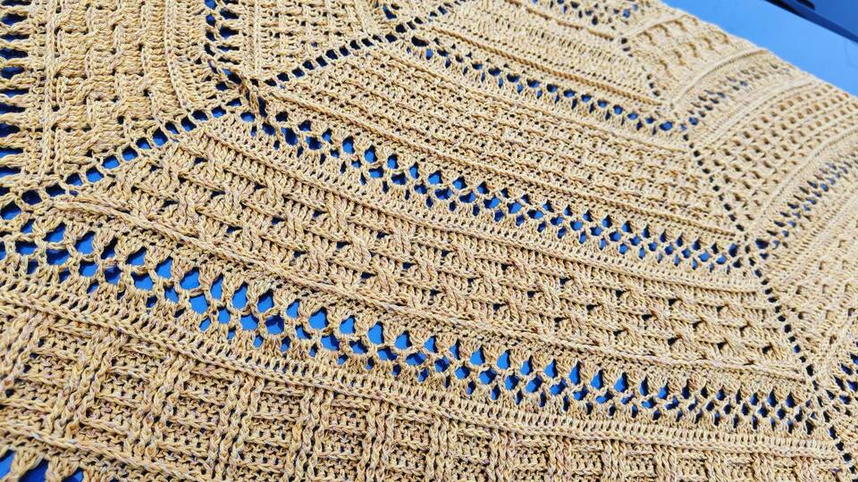 Crochet Pattern Pentagonal Scarf