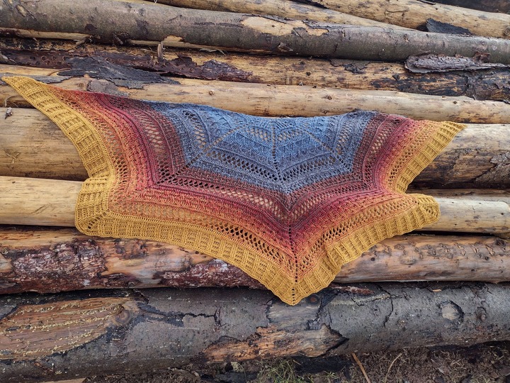 Crochet Pattern Pentagonal Scarf