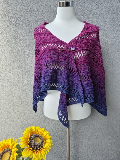 Crochet Pattern Pentagonal Scarf