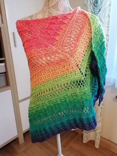 Crochet Pattern Pentagonal Scarf