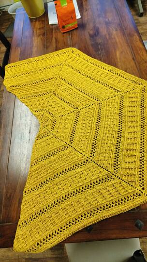 Crochet Pattern Pentagonal Scarf