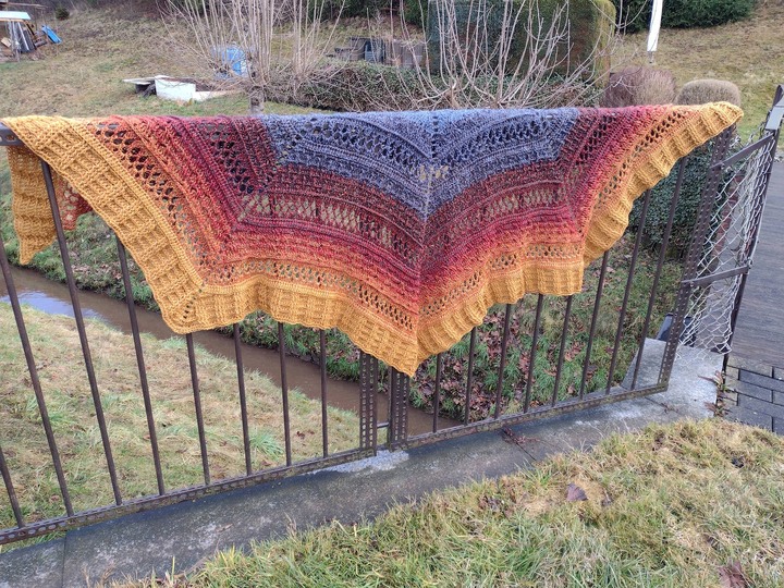 Crochet Pattern Pentagonal Scarf