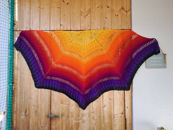 Crochet Pattern Pentagonal Scarf