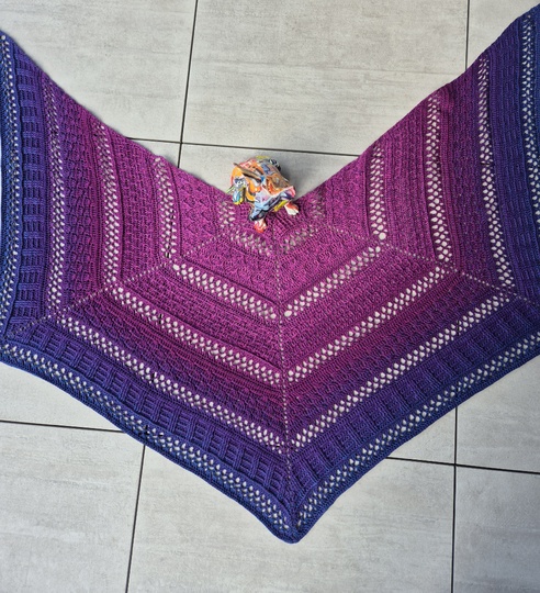 Crochet Pattern Pentagonal Scarf