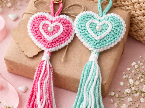 Boho Herz Häkelanleitung Souvenir, Valentinstag, Hochzeit, Geschenk