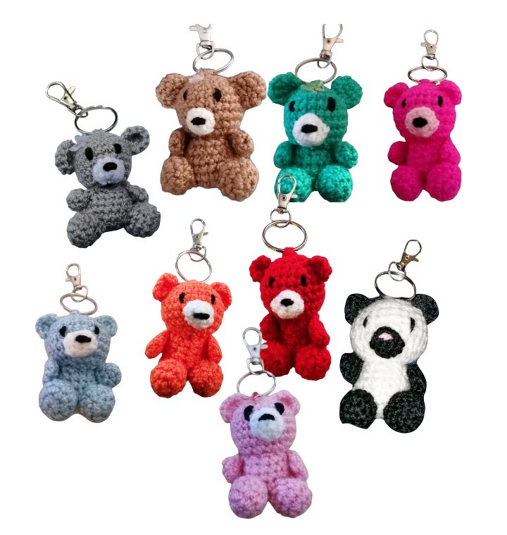 Crochet Pattern Mini Teddy Bear Keychain | 6-7 cm (2.5") | Amigurumi PDF | - Image 2