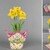 Crochet daffodils in a pot spring decor pattern