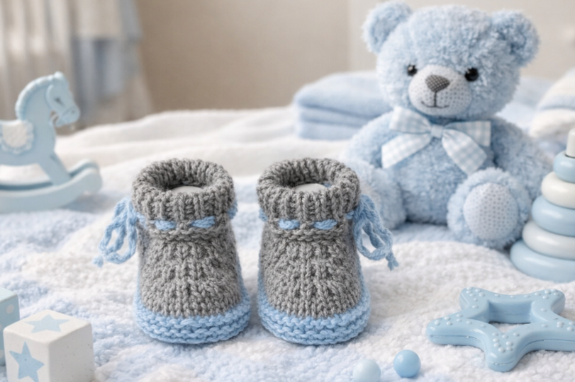 Strickanleitung Baby Booties Maurice