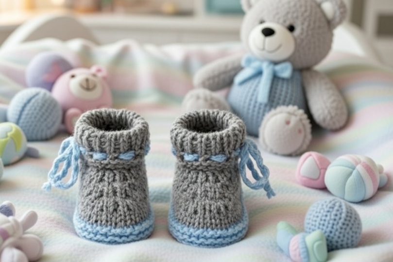Strickanleitung Baby Booties Maurice