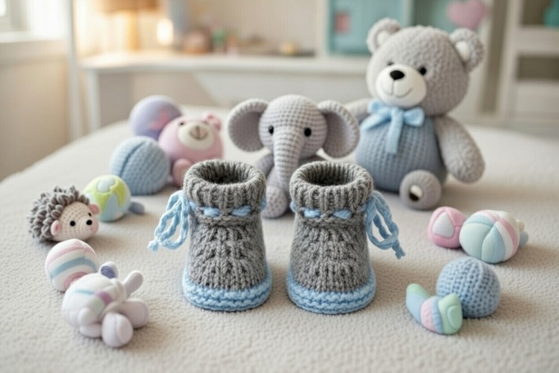 Strickanleitung Baby Booties Maurice