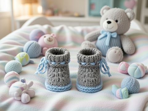 Strickanleitung Baby Booties Maurice