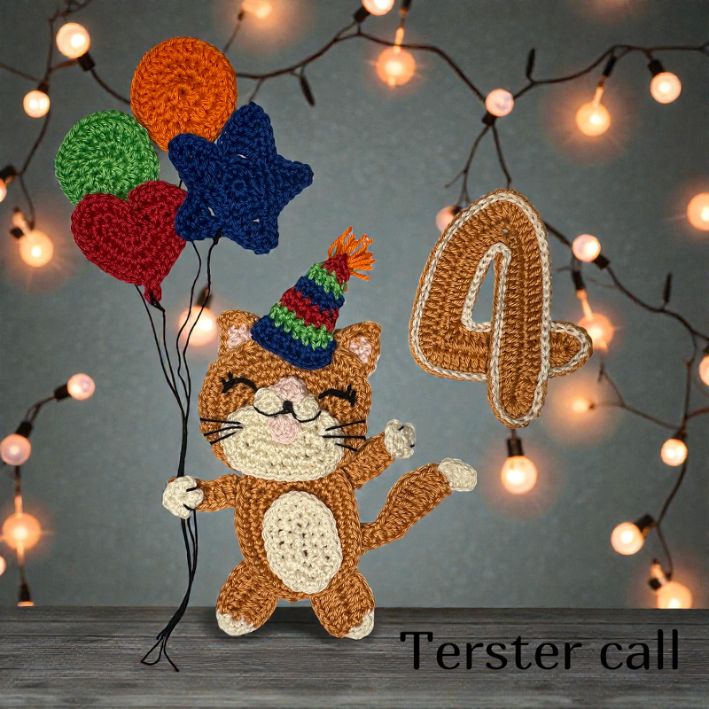 Crochet Animal Number 4 Kitty - Image 2