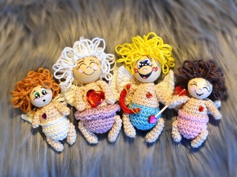 Familie Amor 2 Größen Engel Schutzengel Valentinstag Liebe Hochzeit Geburt