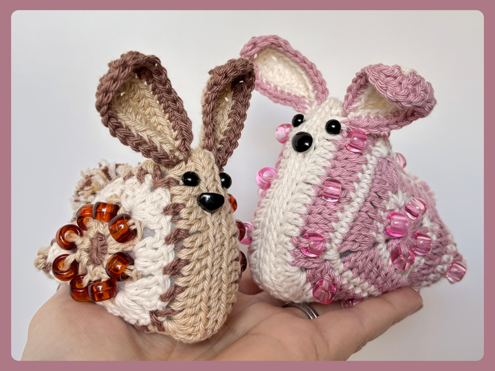 Beaded Crochet Pattern Easter Bunny Amigurumi, Easter Decor, Fidget Toy