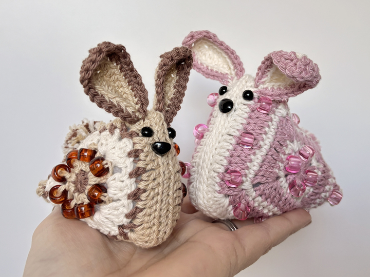 Beaded Crochet Pattern Easter Bunny Amigurumi, Easter Decor, Fidget Toy