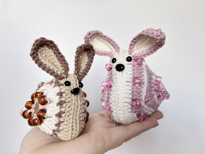 Beaded Crochet Pattern Easter Bunny Amigurumi, Easter Decor, Fidget Toy