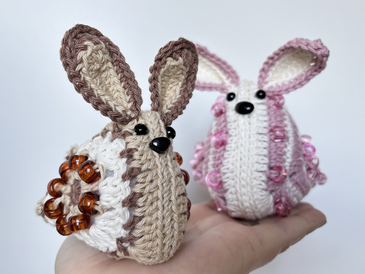 Beaded Crochet Pattern Easter Bunny Amigurumi, Easter Decor, Fidget Toy