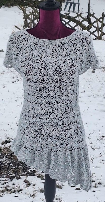 Tunika/Shirt/Kleid Willow, gerade oder schräg, Häkelanleitung - Bild 4