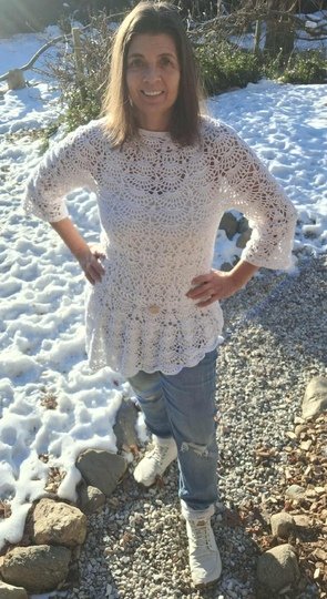 Tunika/Shirt/Kleid Willow, gerade oder schräg, Häkelanleitung