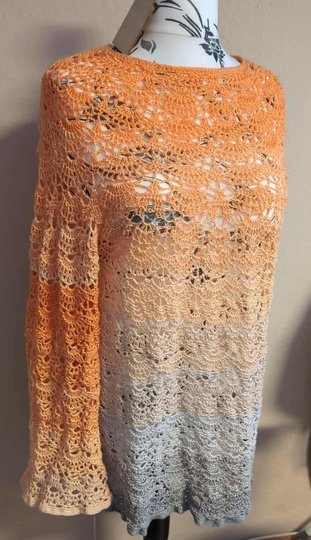 Tunika/Shirt/Kleid Willow, gerade oder schräg, Häkelanleitung