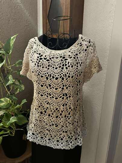 Tunika/Shirt/Kleid Willow, gerade oder schräg, Häkelanleitung