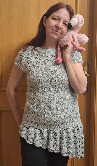 Tunika/Shirt/Kleid Willow, gerade oder schräg, Häkelanleitung