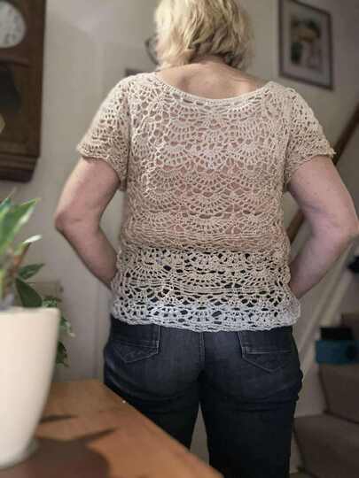 Tunika/Shirt/Kleid Willow, gerade oder schräg, Häkelanleitung