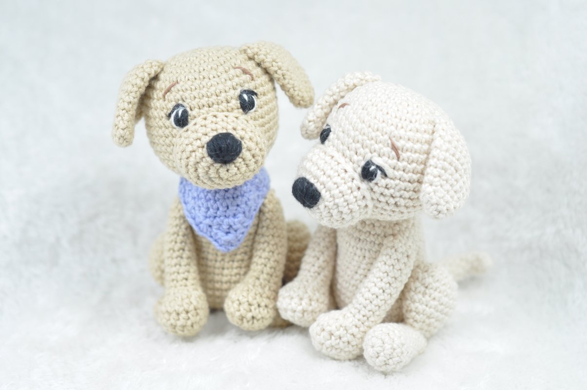 Crochet Pattern - Cute Dog with Bandana