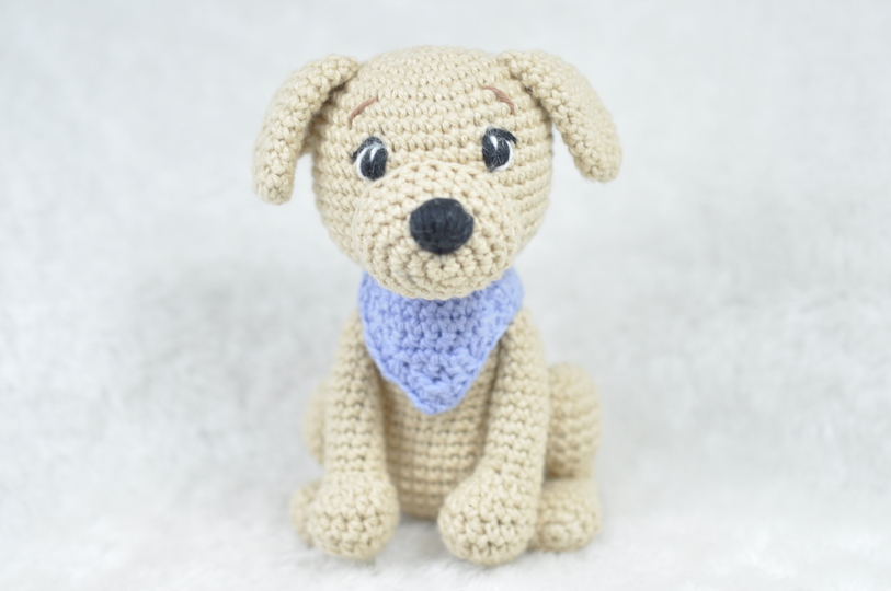 Crochet Pattern - Cute Dog with Bandana