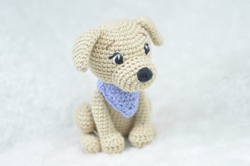 Crochet Pattern - Cute Dog with Bandana