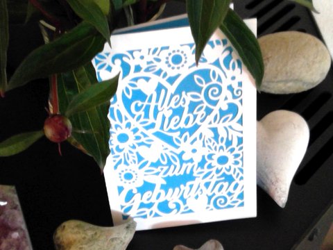 Karte Geburtstag Plotterdatei SVG DXF