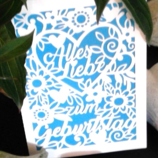 Karte Geburtstag Plotterdatei SVG DXF