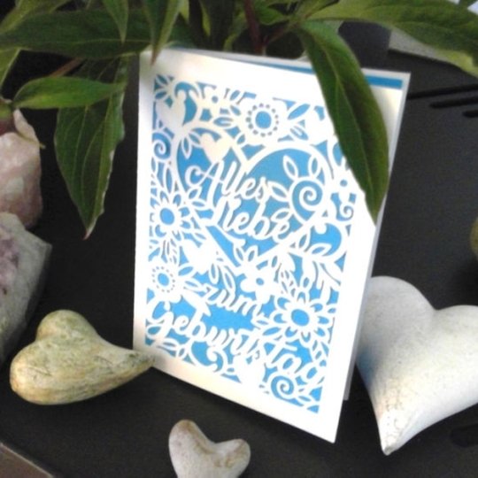 Karte Geburtstag Plotterdatei SVG DXF