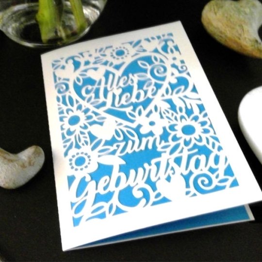 Karte Geburtstag Plotterdatei SVG DXF