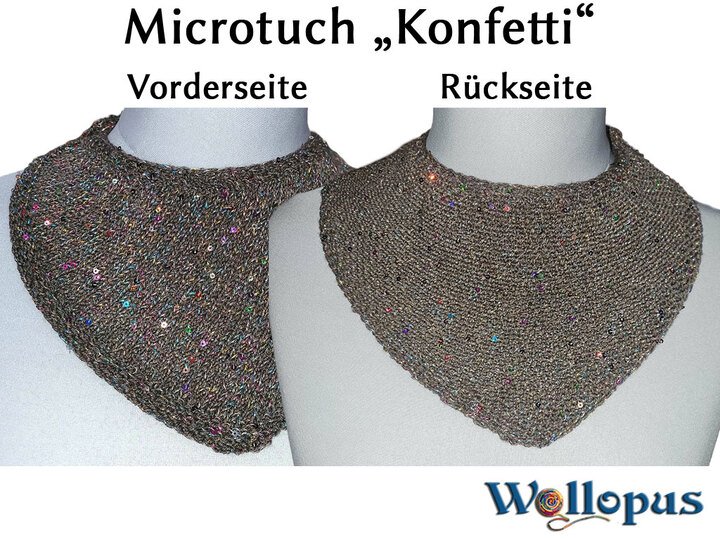 Microtuch Konfetti, gestrickt