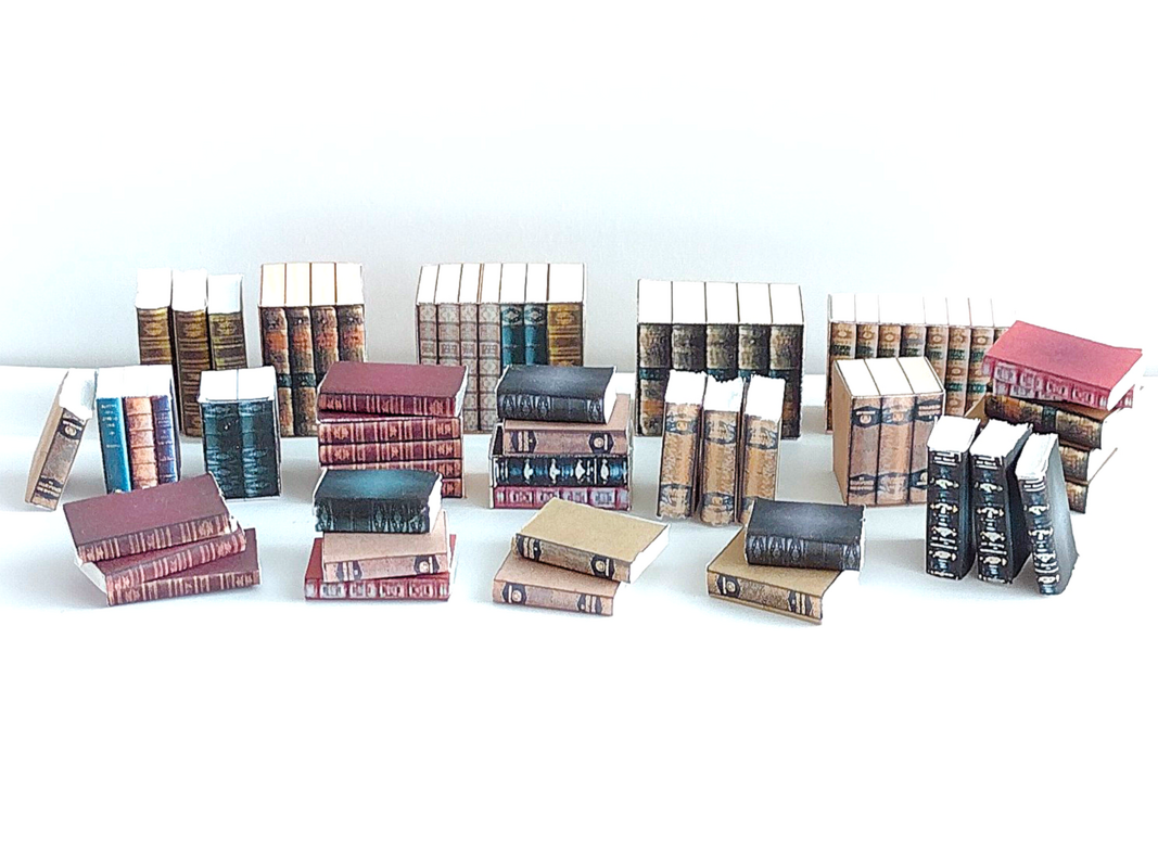 Kleine Bibliothek - Bastelbögen für Miniatur-Bücherattrappen und Dekoration - Bild 4