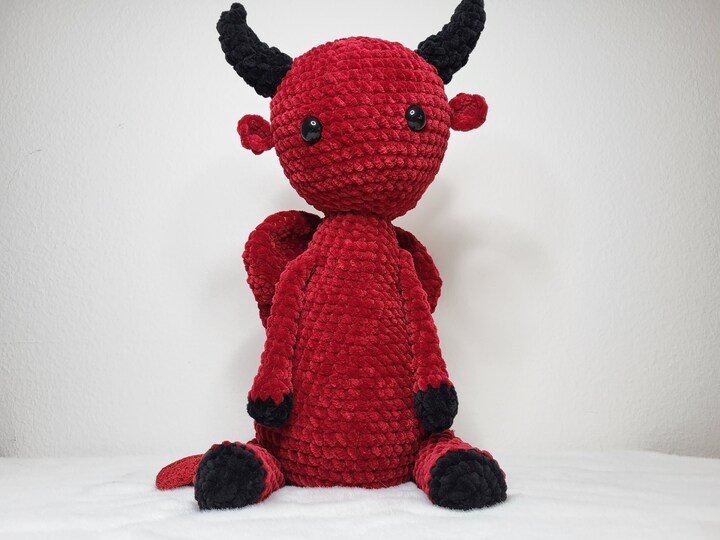 Häkelanleitung Teufelchen kuscheliges Valentinstag-Amigurumi