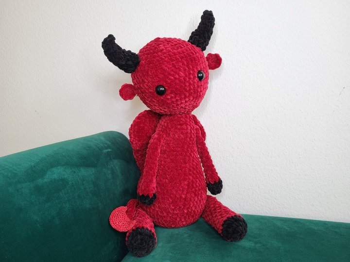 Häkelanleitung Teufelchen kuscheliges Valentinstag-Amigurumi