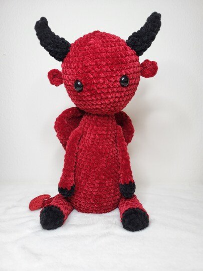 Häkelanleitung Teufelchen kuscheliges Valentinstag-Amigurumi