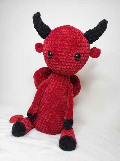 Häkelanleitung Teufelchen kuscheliges Valentinstag-Amigurumi