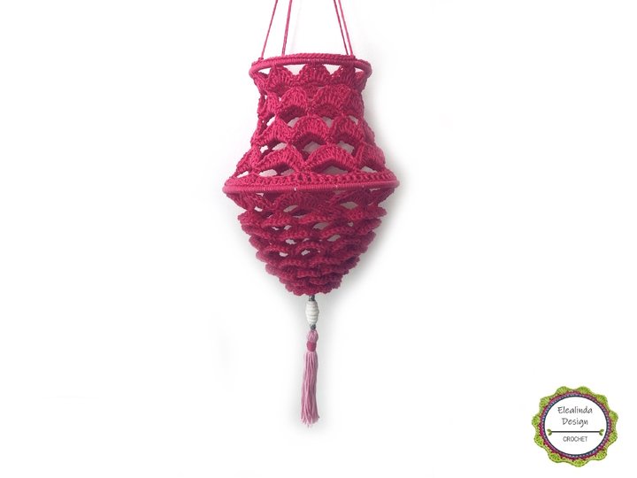 Häkelanleitung Boho Flowers Lampions, florale Laterne, raffiniertes Muster