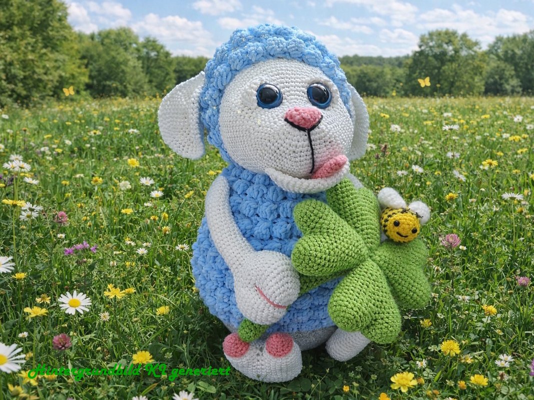 Häkelanleitung Frühlingslampe Schäfchen Mateo - Bild 2