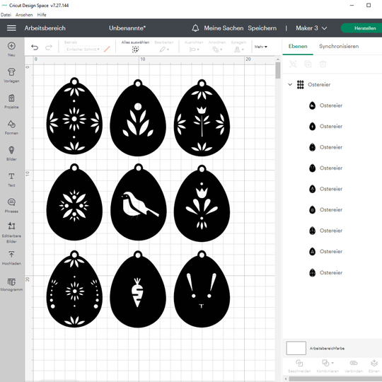 Osterdeko „Ei Ei Ei“ – Dateipaket für Schneidplotter