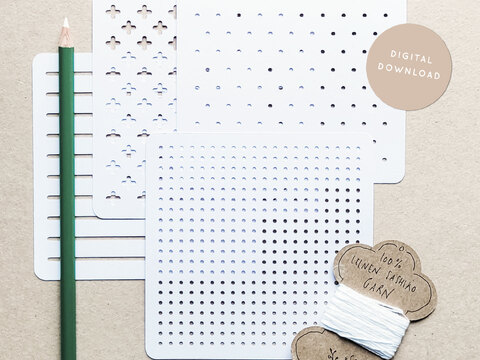 Sashiko Schablonen Dateipaket für Schneidplotter