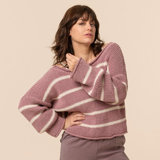 Strickanleitung Damenpullover "Melazzo" 766142