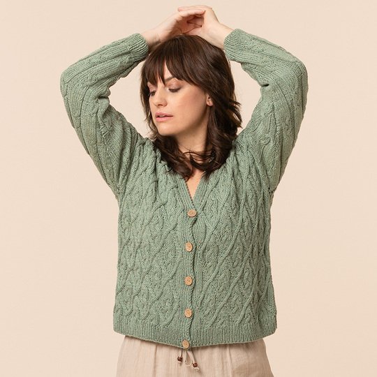 Strickanleitung Damenjacke "Seidenglanz" 766148