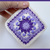 Flower Granny Square | Beaded Crochet Fidget Square | Grandma Square Beads